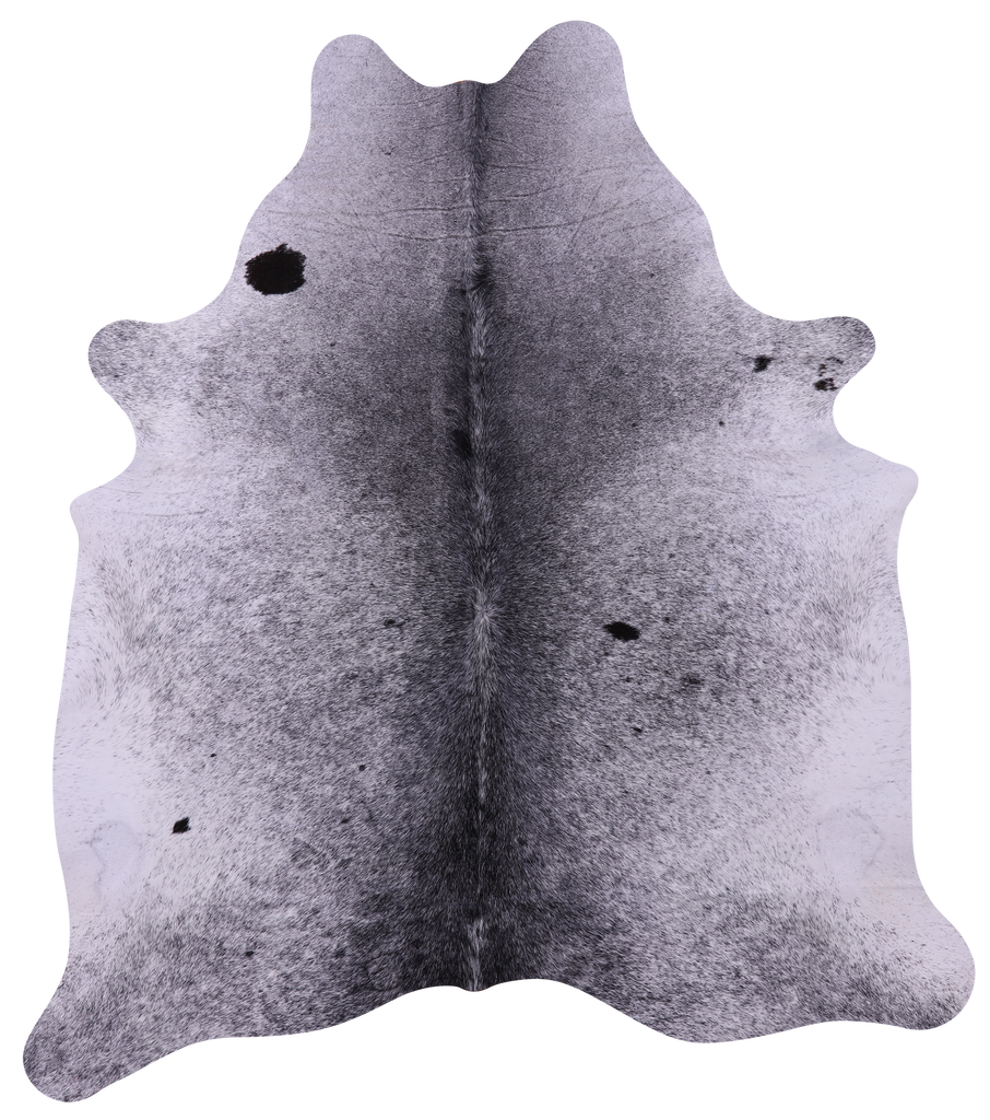 Black Salt & Pepper Natural Cowhide Rug - Large 6' 8"H x 5' 11"W