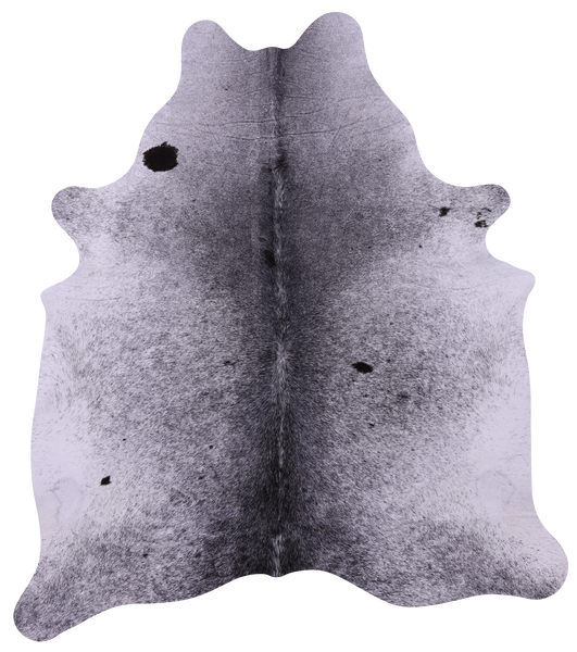 Black Salt & Pepper Natural Cowhide Rug - Large 6' 8"H x 5' 11"W
