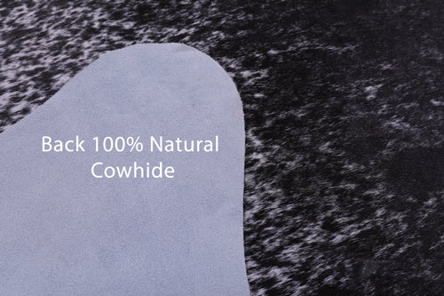 Brown Salt & Pepper Natural Cowhide Rug - Large 6' 9