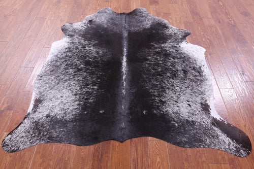Black Salt & Pepper Natural Cowhide Rug - Medium 6' 2