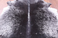 Thumbnail for Black Salt & Pepper Natural Cowhide Rug - Medium 6' 2