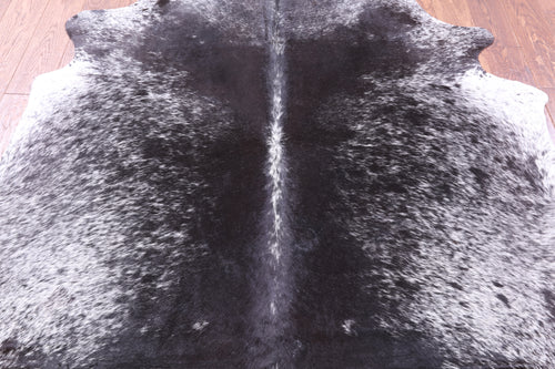 Black Salt & Pepper Natural Cowhide Rug - Medium 6' 2