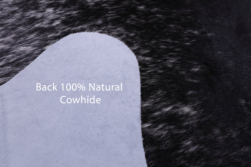 Black Salt & Pepper Natural Cowhide Rug - Medium 6' 2