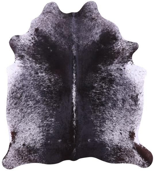 Black Salt & Pepper Natural Cowhide Rug - Medium 6' 2"H x 5' 8"W