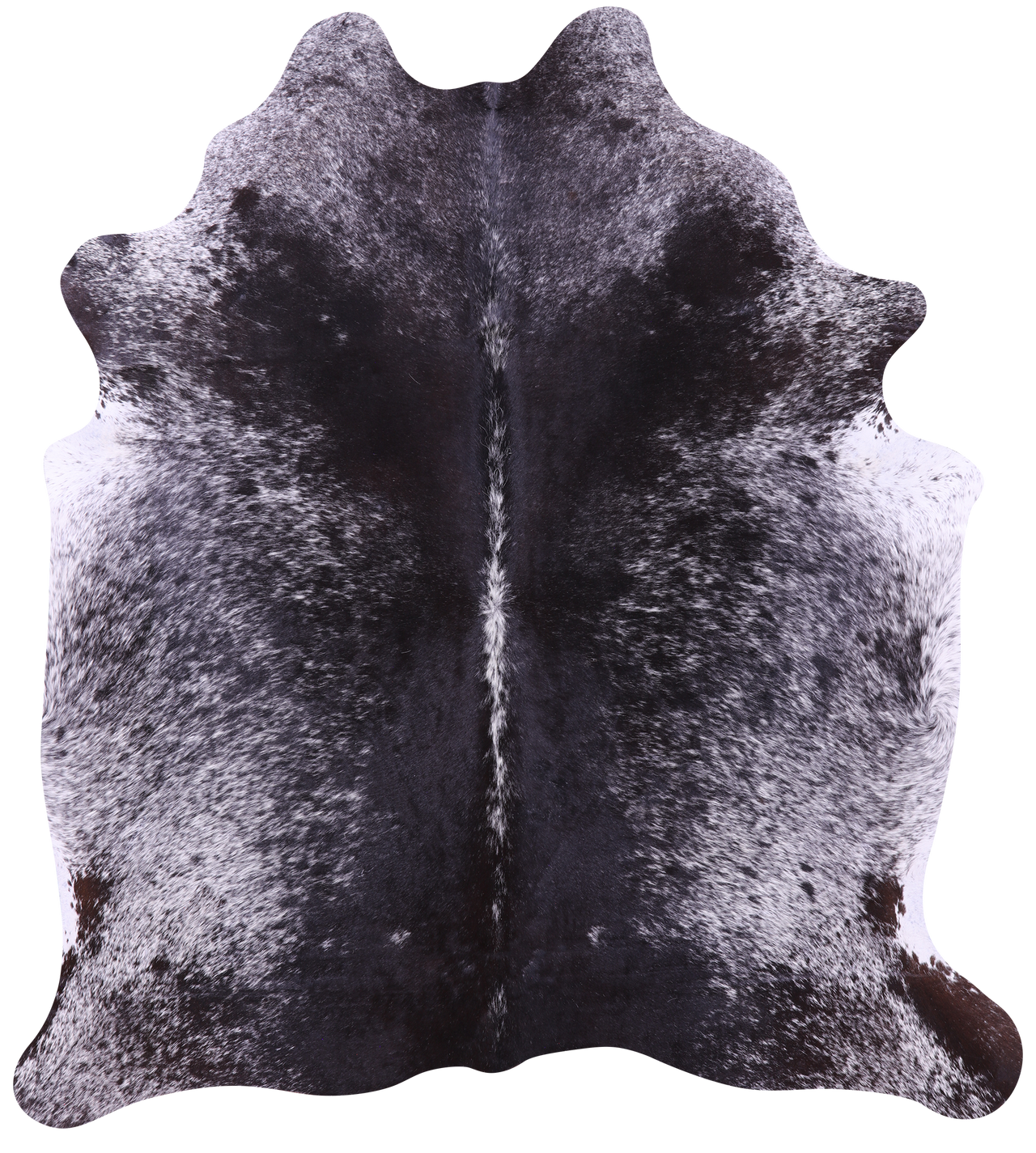 Black Salt & Pepper Natural Cowhide Rug - Medium 6' 2"H x 5' 8"W