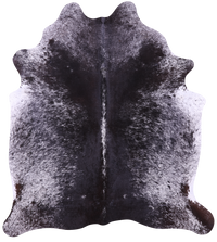 Thumbnail for Black Salt & Pepper Natural Cowhide Rug - Medium 6' 2