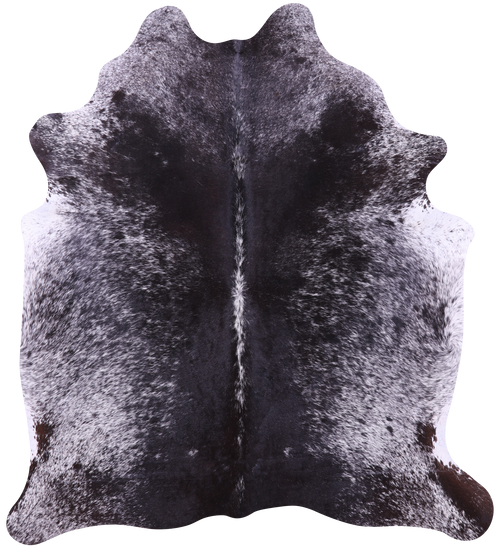 Black Salt & Pepper Natural Cowhide Rug - Medium 6' 2
