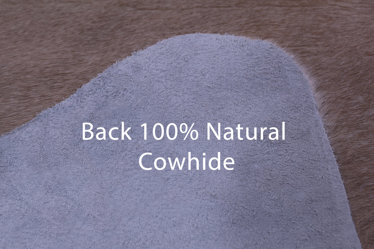 Light Brown Natural Cowhide Rug - Large 6' 4"H x 5' 11"W