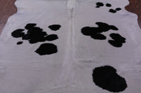 Thumbnail for Black & White Natural Cowhide Rug - Large 6' 4