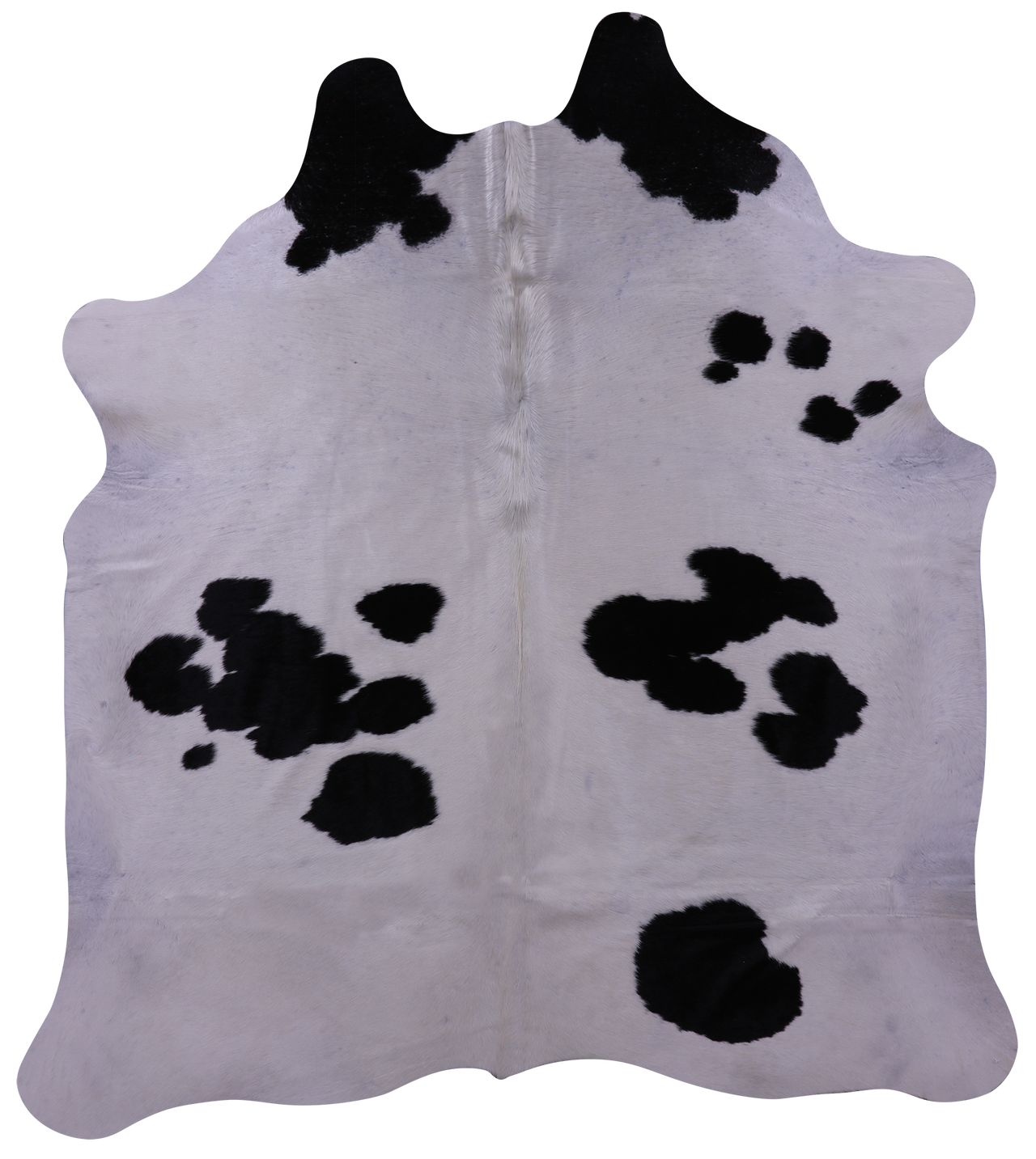 Black & White Natural Cowhide Rug - Large 6' 4"H x 5' 7"W