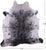 Black Salt & Pepper Natural Cowhide Rug - Large 6' 9"H x 6' 6"W