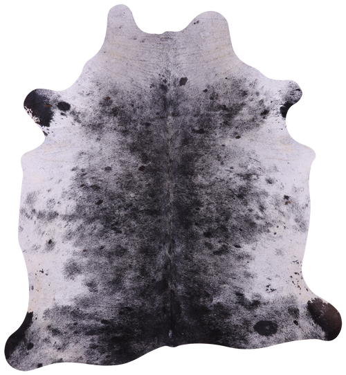 Black Salt & Pepper Natural Cowhide Rug - Large 6' 9