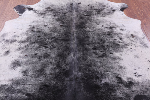 Black Salt & Pepper Natural Cowhide Rug - Large 6' 9