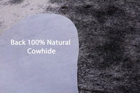Thumbnail for Black Salt & Pepper Natural Cowhide Rug - Large 6' 9