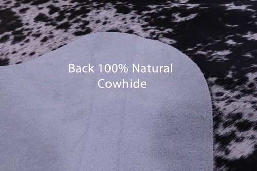 Black Salt & Pepper Natural Cowhide Rug - Large 6' 7
