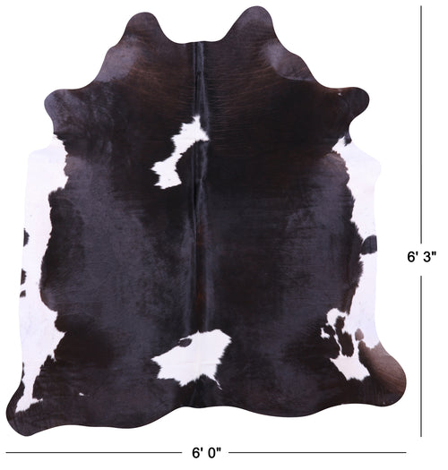 Black & White Natural Cowhide Rug - Medium 6' 3