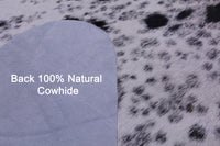 Thumbnail for Black Salt & Pepper Natural Cowhide Rug - Medium 6' 0