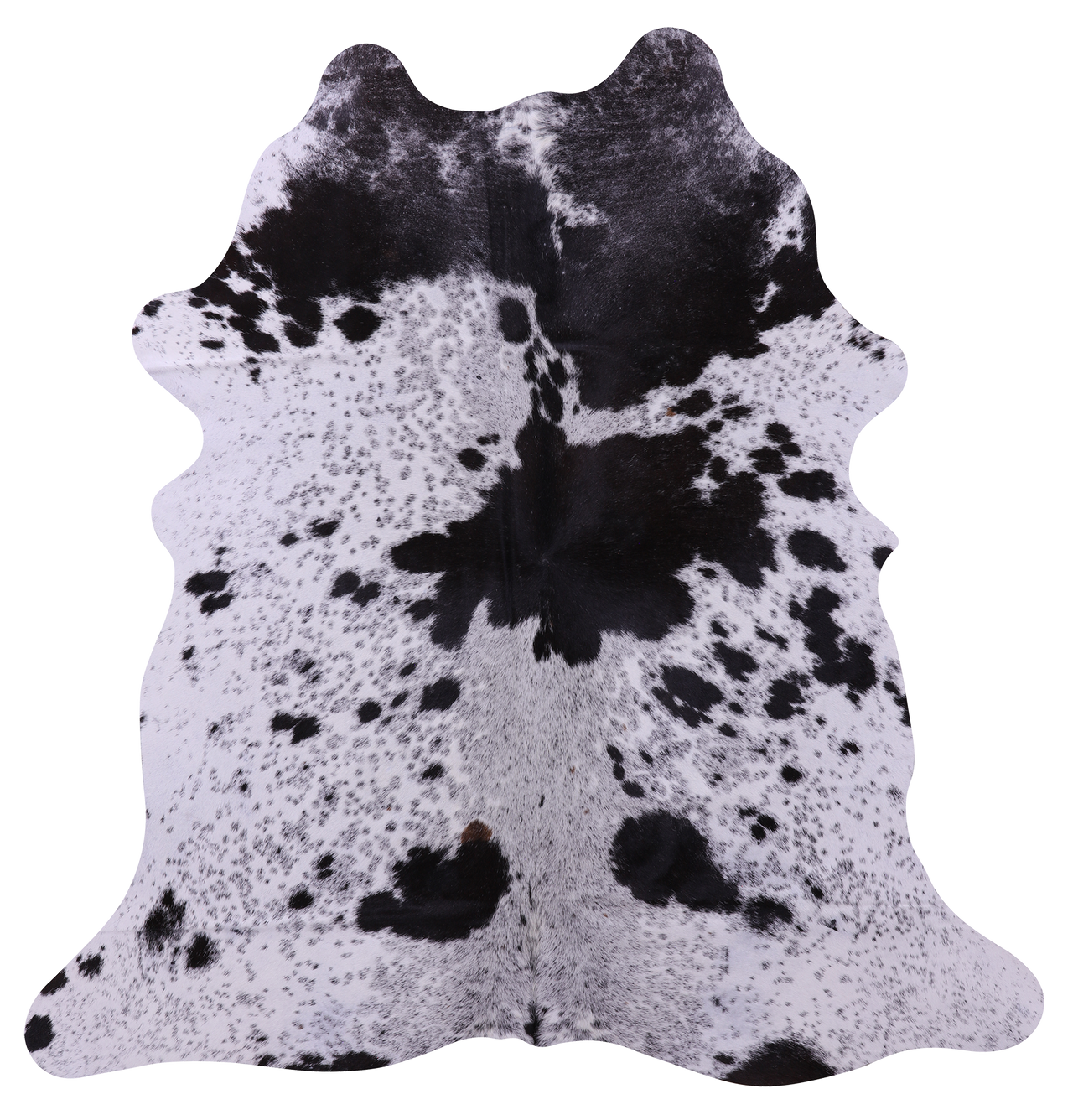 Black Salt & Pepper Natural Cowhide Rug - Medium 6' 0"H x 6' 2"W