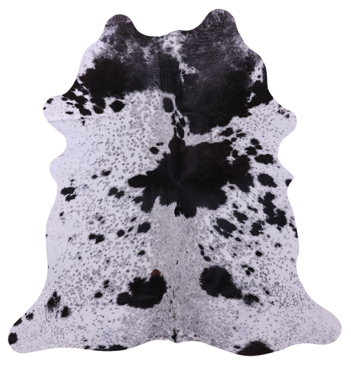 Black Salt & Pepper Natural Cowhide Rug - Medium 6' 0