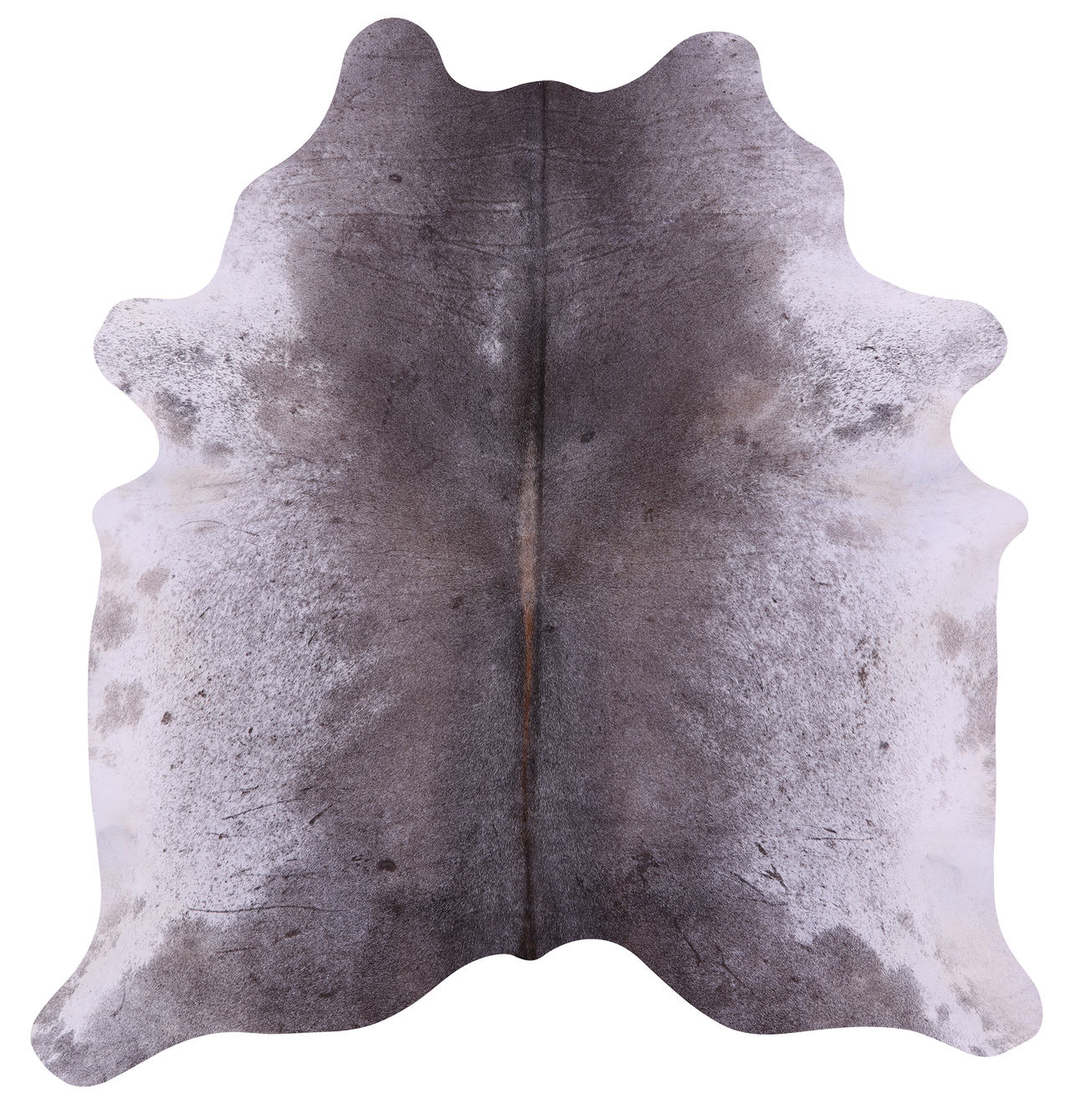 Grey & White Natural Cowhide Rug