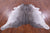 Grey & White Natural Cowhide Rug - Large 6' 7"H x 6' 2"W