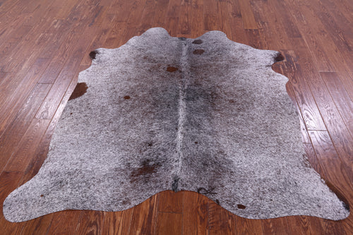 Brown Salt & Pepper Natural Cowhide Rug - Medium 6' 0