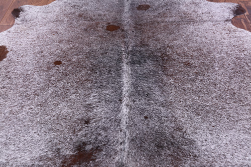 Brown Salt & Pepper Natural Cowhide Rug - Medium 6' 0