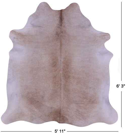 Light Brown Natural Cowhide Rug - Medium 6' 3