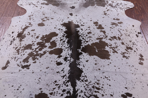 Brown Salt & Pepper Natural Cowhide Rug - Large 6' 5