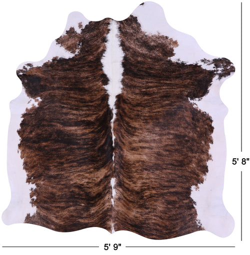 Brindle Natural Cowhide Rug - Medium 5' 8