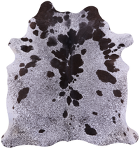 Thumbnail for Brown Salt & Pepper Natural Cowhide Rug - Large 6' 5