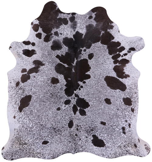 Brown Salt & Pepper Natural Cowhide Rug - Large 6' 5