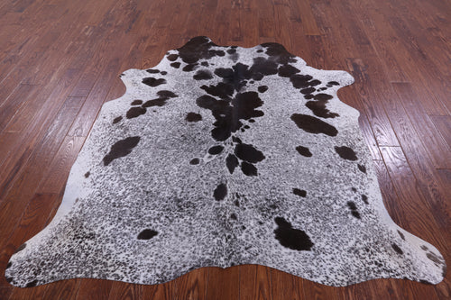 Brown Salt & Pepper Natural Cowhide Rug - Large 6' 5