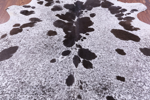 Brown Salt & Pepper Natural Cowhide Rug - Large 6' 5