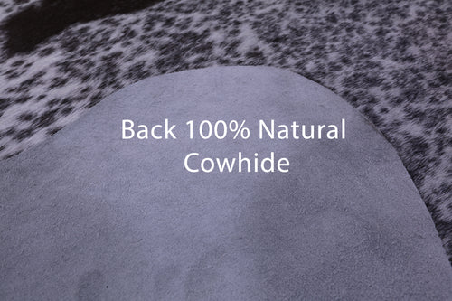 Brown Salt & Pepper Natural Cowhide Rug - Large 6' 5