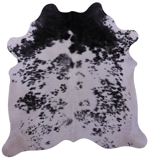 Black Salt & Pepper Natural Cowhide Rug - Large 6' 4