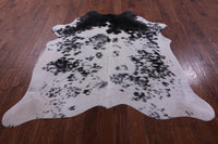 Thumbnail for Black Salt & Pepper Natural Cowhide Rug - Large 6' 4