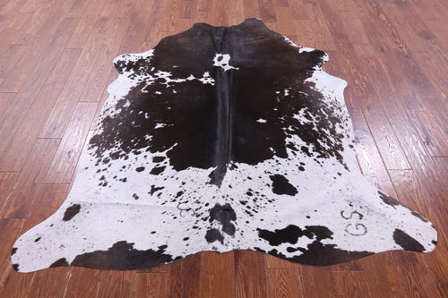 Brown Salt & Pepper Natural Cowhide Rug - Large 6' 5