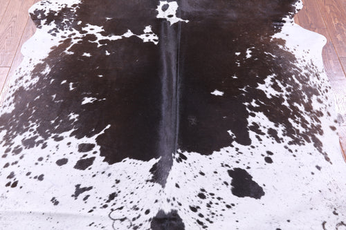 Brown Salt & Pepper Natural Cowhide Rug - Large 6' 5