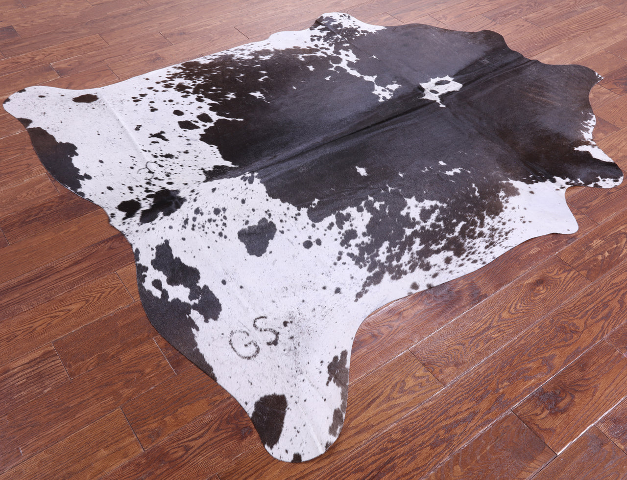 Brown Salt & Pepper Natural Cowhide Rug - Large 6' 5"H x 5' 9"W