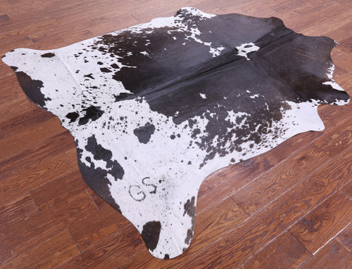 Brown Salt & Pepper Natural Cowhide Rug - Large 6' 5