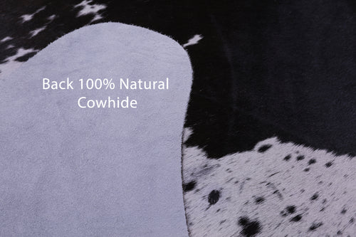 Brown Salt & Pepper Natural Cowhide Rug - Large 6' 5