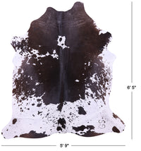 Thumbnail for Brown Salt & Pepper Natural Cowhide Rug - Large 6' 5