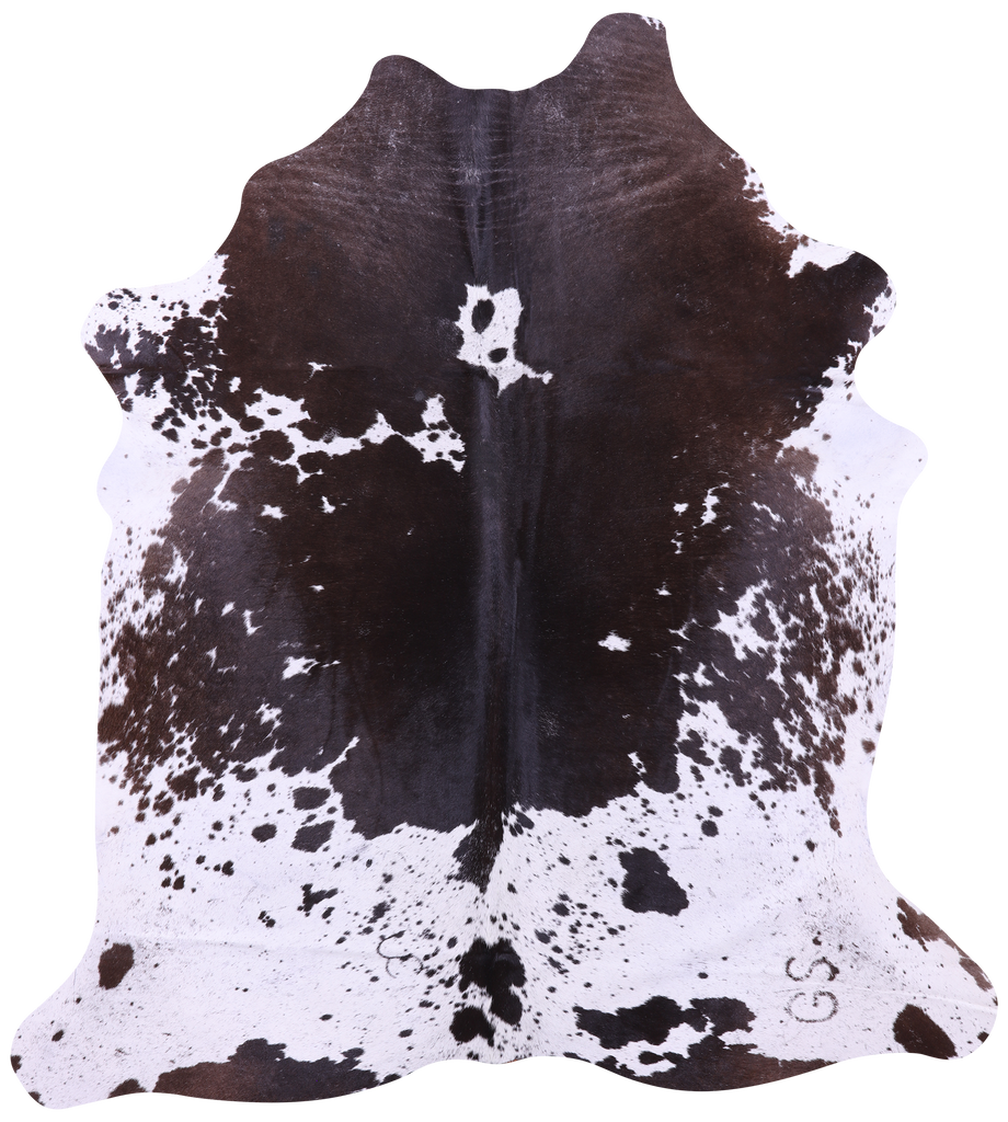 Brown Salt & Pepper Natural Cowhide Rug - Large 6' 5"H x 5' 9"W