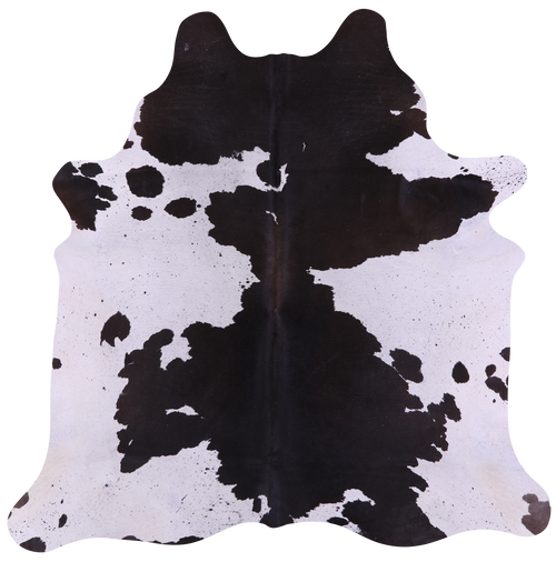 Brown & White Natural Cowhide Rug - Large 6' 5