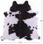 Brown & White Natural Cowhide Rug - Large 6' 5"H x 6' 5"W