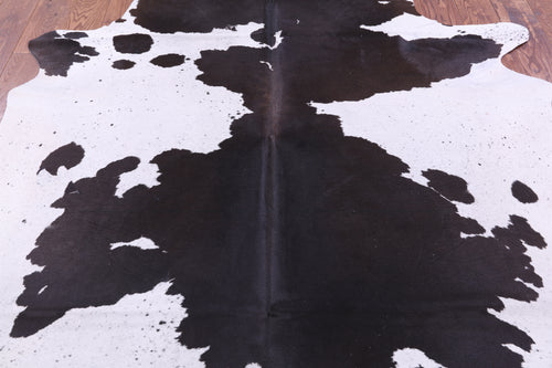 Brown & White Natural Cowhide Rug - Large 6' 5