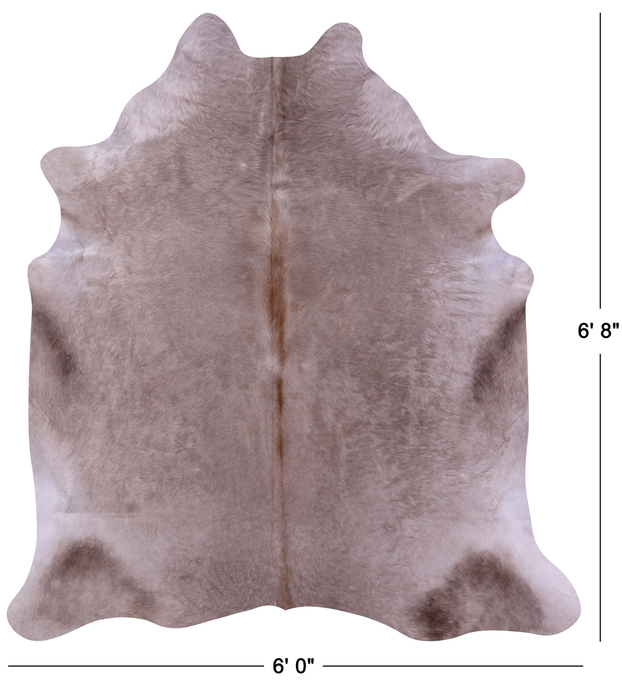 Champagne Natural Cowhide Rug - Large 6' 8"H x 6' 0"W