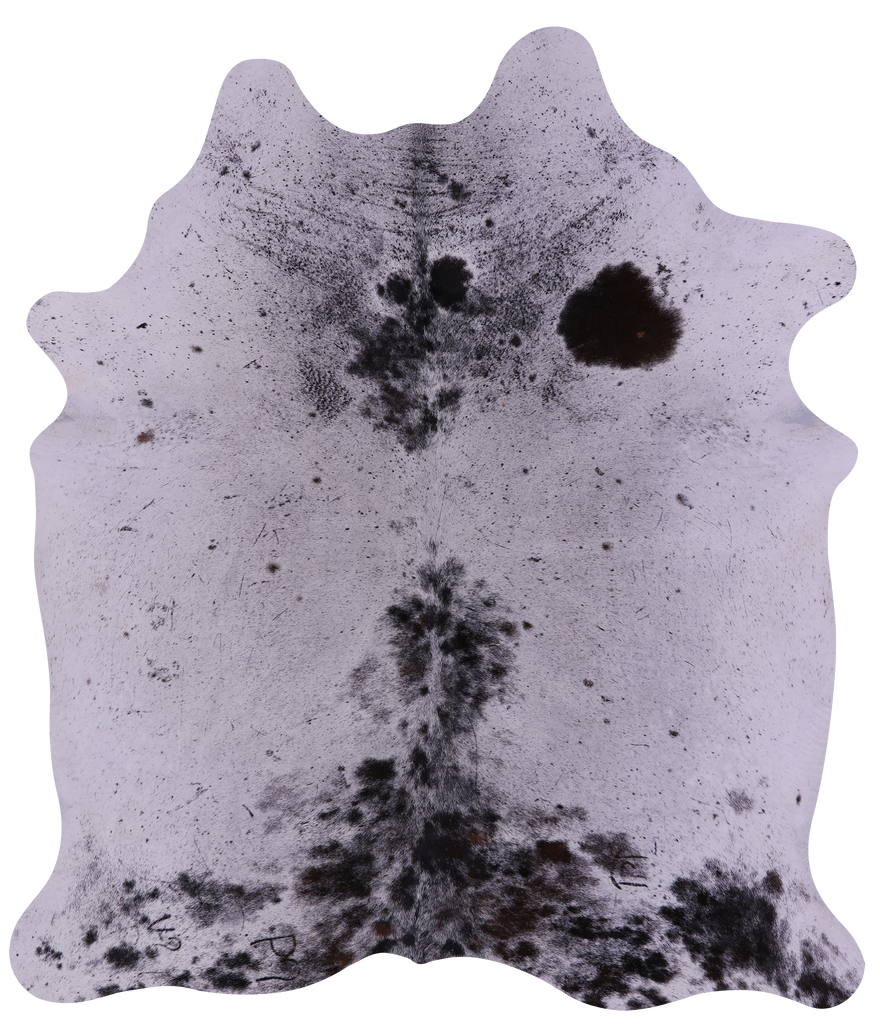 Brown Salt & Pepper Natural Cowhide Rug - Large 6' 4"H x 5' 8"W