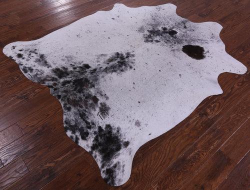 Brown Salt & Pepper Natural Cowhide Rug - Large 6' 4